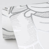 A-Street Prints 2964-87344 Balboa Silver Botanical Wallpaper