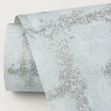 A-Street Prints 2964-87347 Shea Sky Blue Distressed Geometric Wallpaper