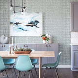 A-Street Prints 2964-87347 Shea Sky Blue Distressed Geometric Wallpaper