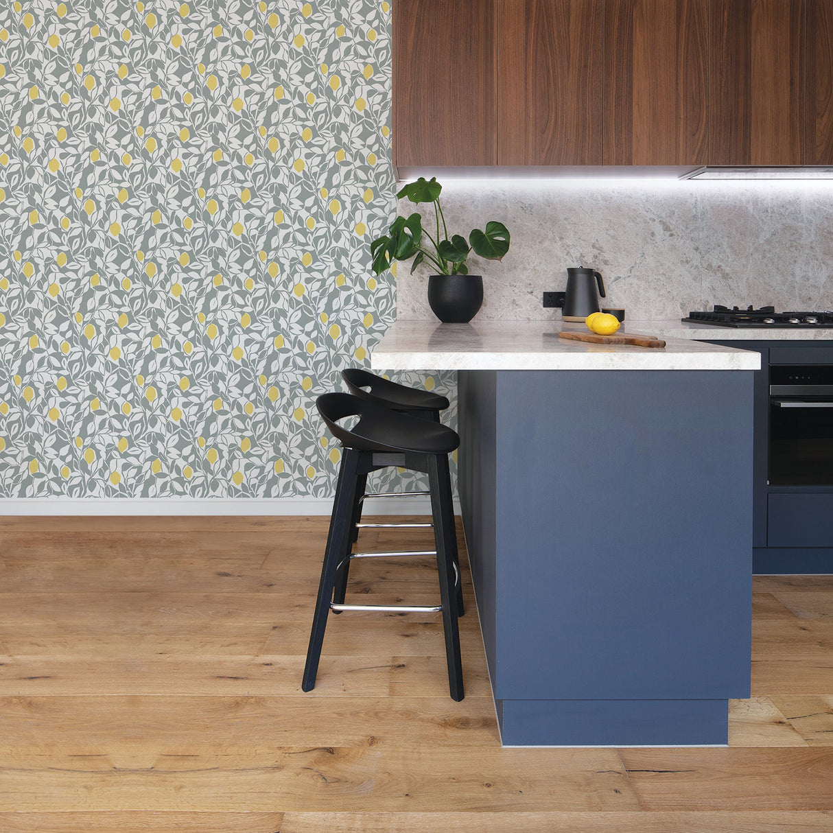 A-Street Prints 2969-26025 Loretto Grey Citrus Wallpaper