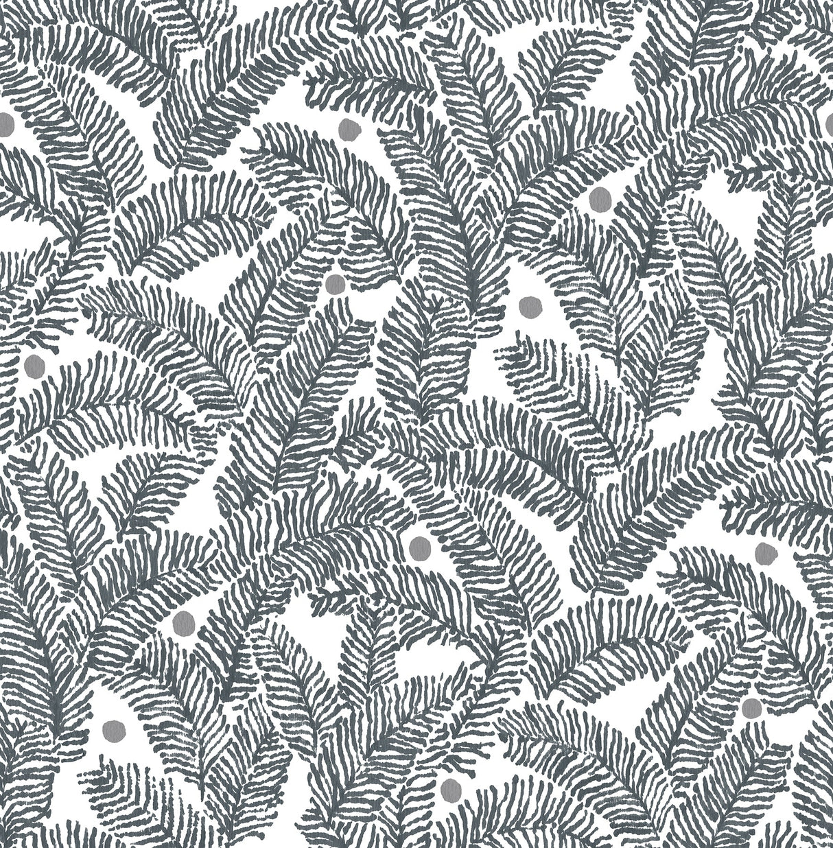 A-Street Prints 2969-26035 Athina Grey Fern Wallpaper