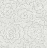 A-Street Prints 2969-26036 Periwinkle Light Grey Textured Floral Wallpaper