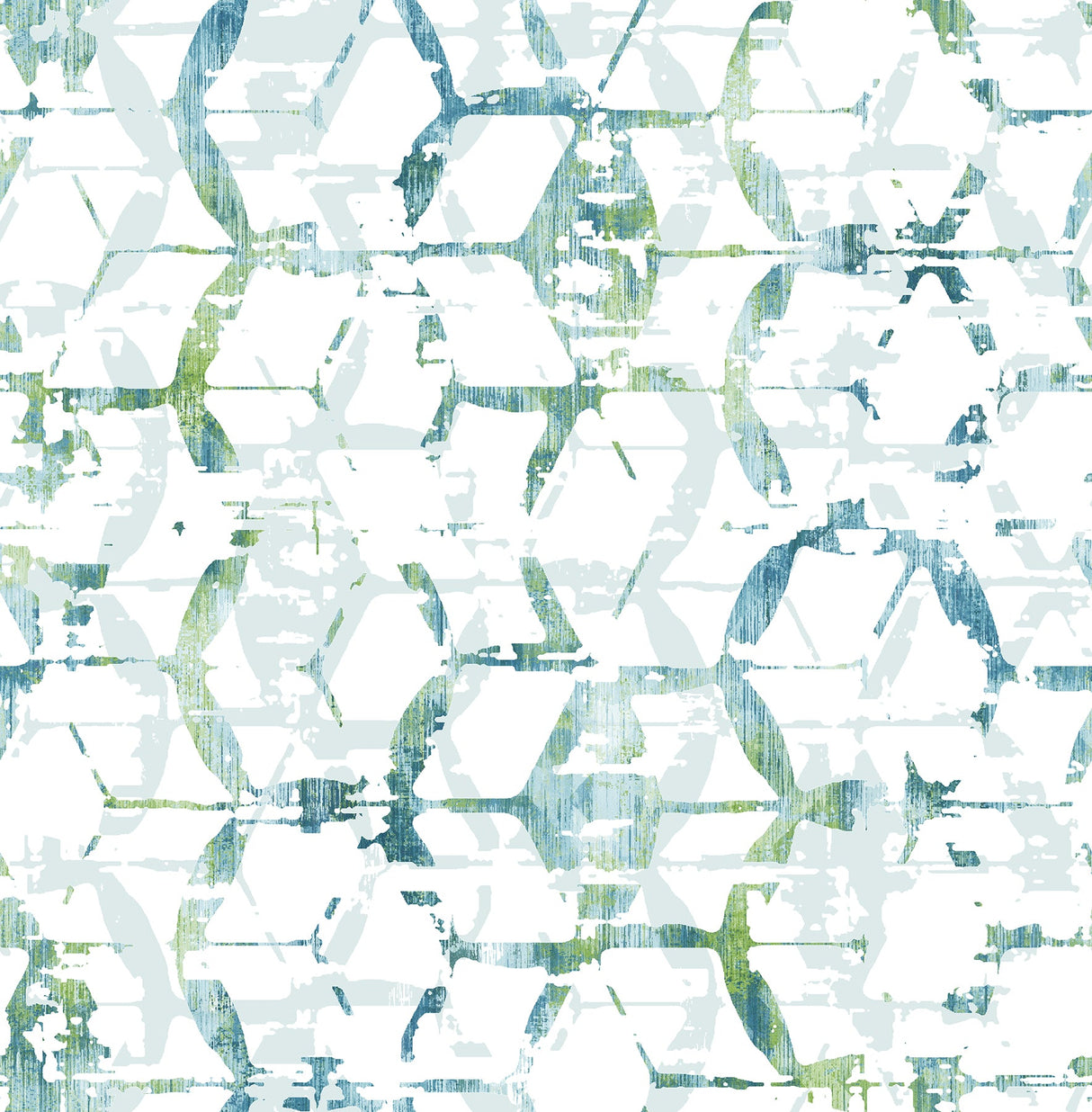 A-Street Prints 2969-26044 Augustine Blue Distressed Geometric Wallpaper