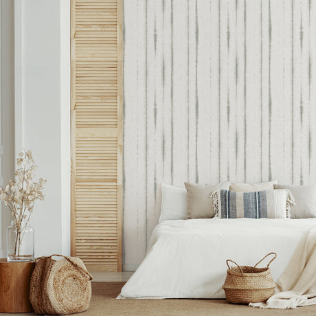 A-Street Prints 2969-26053 Orleans Grey Shibori Faux Linen Wallpaper
