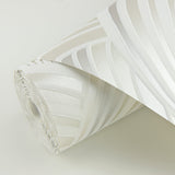 A-Street Prints 2969-87352 Cabarita White Art Deco Flocked Leaves Wallpaper