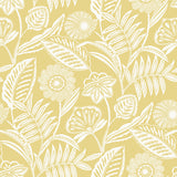 A-Street Prints 2969-87529 Alma Yellow Tropical Floral Wallpaper