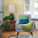 A-Street Prints 2969-87529 Alma Yellow Tropical Floral Wallpaper