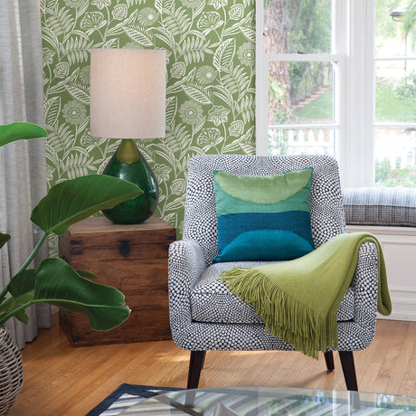 A-Street Prints 2969-87530 Alma Green Tropical Floral Wallpaper