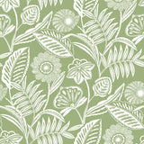 A-Street Prints 2969-87530 Alma Green Tropical Floral Wallpaper