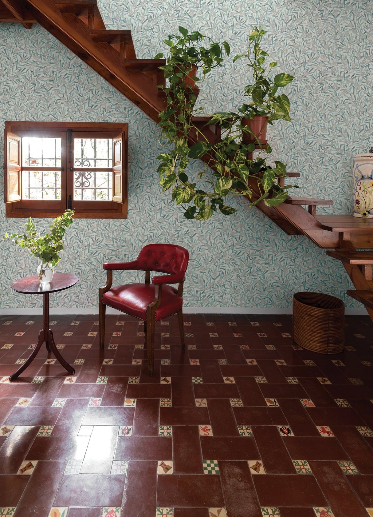 A-Street Prints 2970-26100 Zulma Blue Decorative Botanical Wallpaper