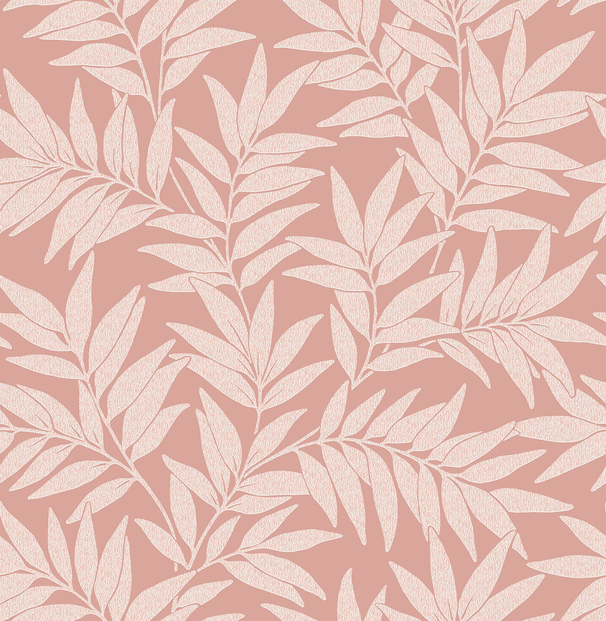 A-Street Prints 2970-26121 Morris Pink Leaf Wallpaper