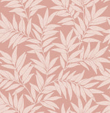 A-Street Prints 2970-26121 Morris Pink Leaf Wallpaper