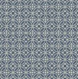 A-Street Prints 2970-26137 Larsson Indigo Ogee Wallpaper