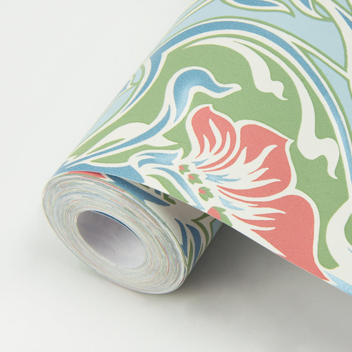A-Street Prints 2970-26152 Mucha Light Blue Botanical Ogee Wallpaper