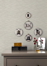 A-Street Prints 2970-26158 Benson Light Grey Variegated Stripe Wallpaper