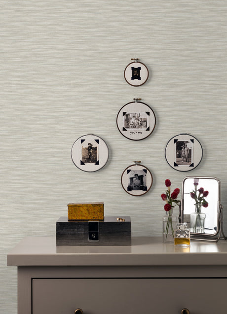 A-Street Prints 2970-26158 Benson Light Grey Variegated Stripe Wallpaper