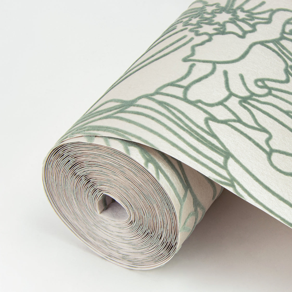 A-Street Prints 2970-87355 Selwyn Flock Sage Floral Wallpaper