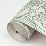 A-Street Prints 2970-87355 Selwyn Flock Sage Floral Wallpaper