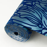 A-Street Prints 2970-87356 Selwyn Flock Dark Blue Floral Wallpaper