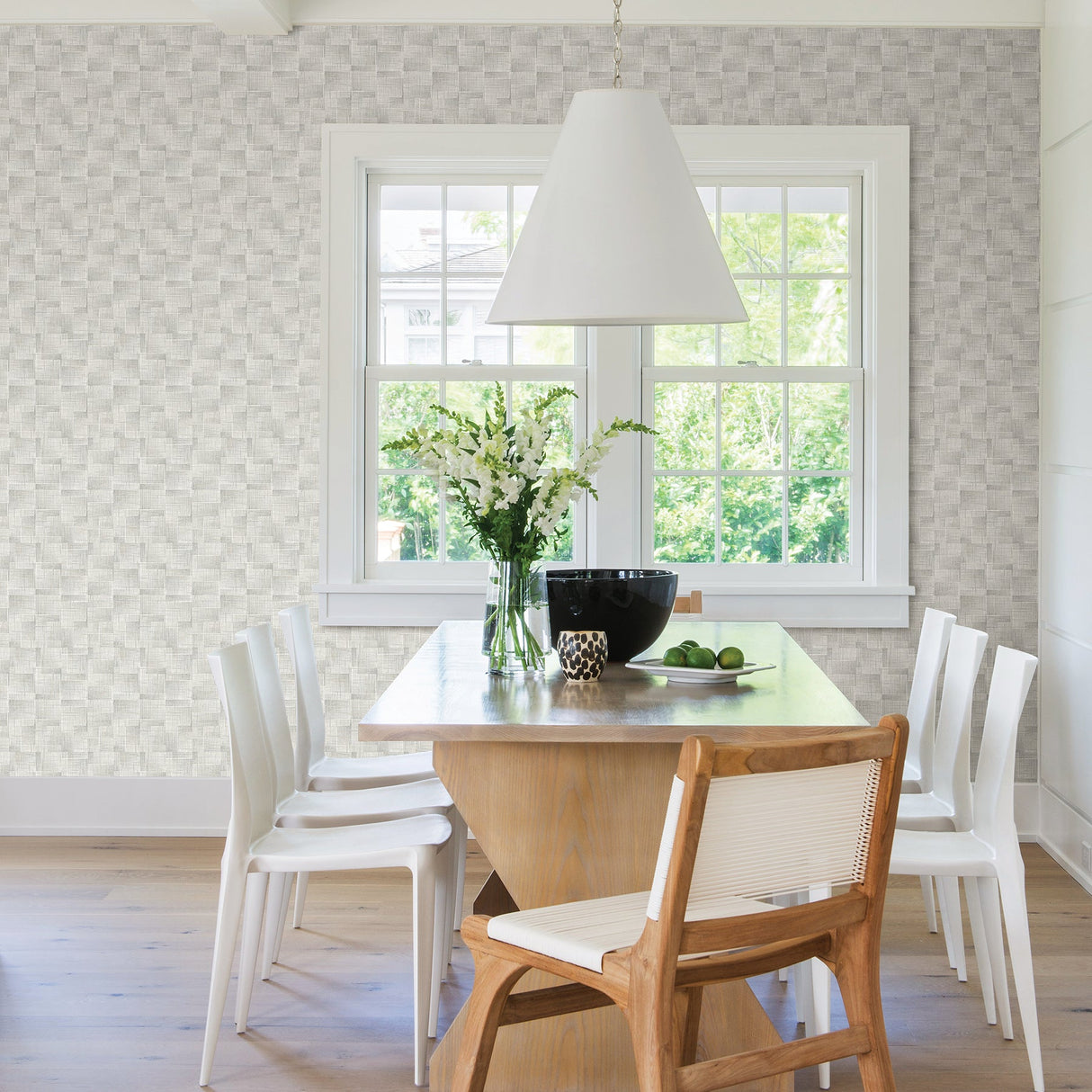 A-Street Prints 2971-86158 Ting Grey Abstract Woven Wallpaper