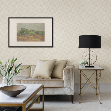 A-Street Prints 2971-86161 Ting Cream Abstract Woven Wallpaper