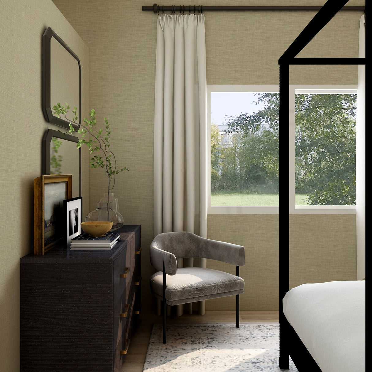 A-Street Prints 2971-86184 Lela Neutral Faux Linen Wallpaper