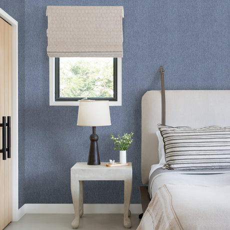 A-Street Prints 2971-86302 Sydney Navy Faux Linen Wallpaper