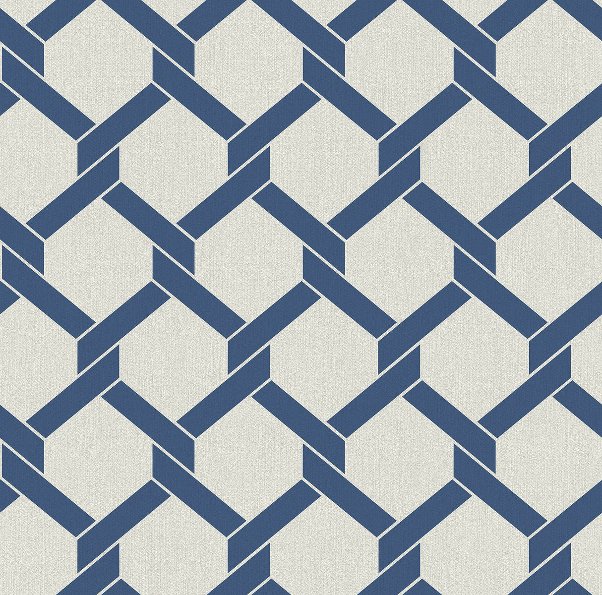A-Street Prints 2971-86308 Payton Blue Hexagon Trellis Wallpaper