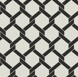 A-Street Prints 2971-86310 Payton Black Hexagon Trellis Wallpaper