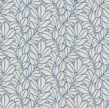 A-Street Prints 2971-86323 Coraline Blue Leaf Wallpaper