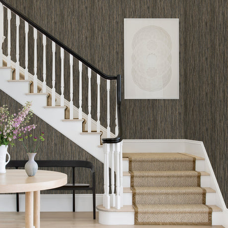 A-Street Prints 2971-86341 Justina Metallic Faux Grasscloth Wallpaper