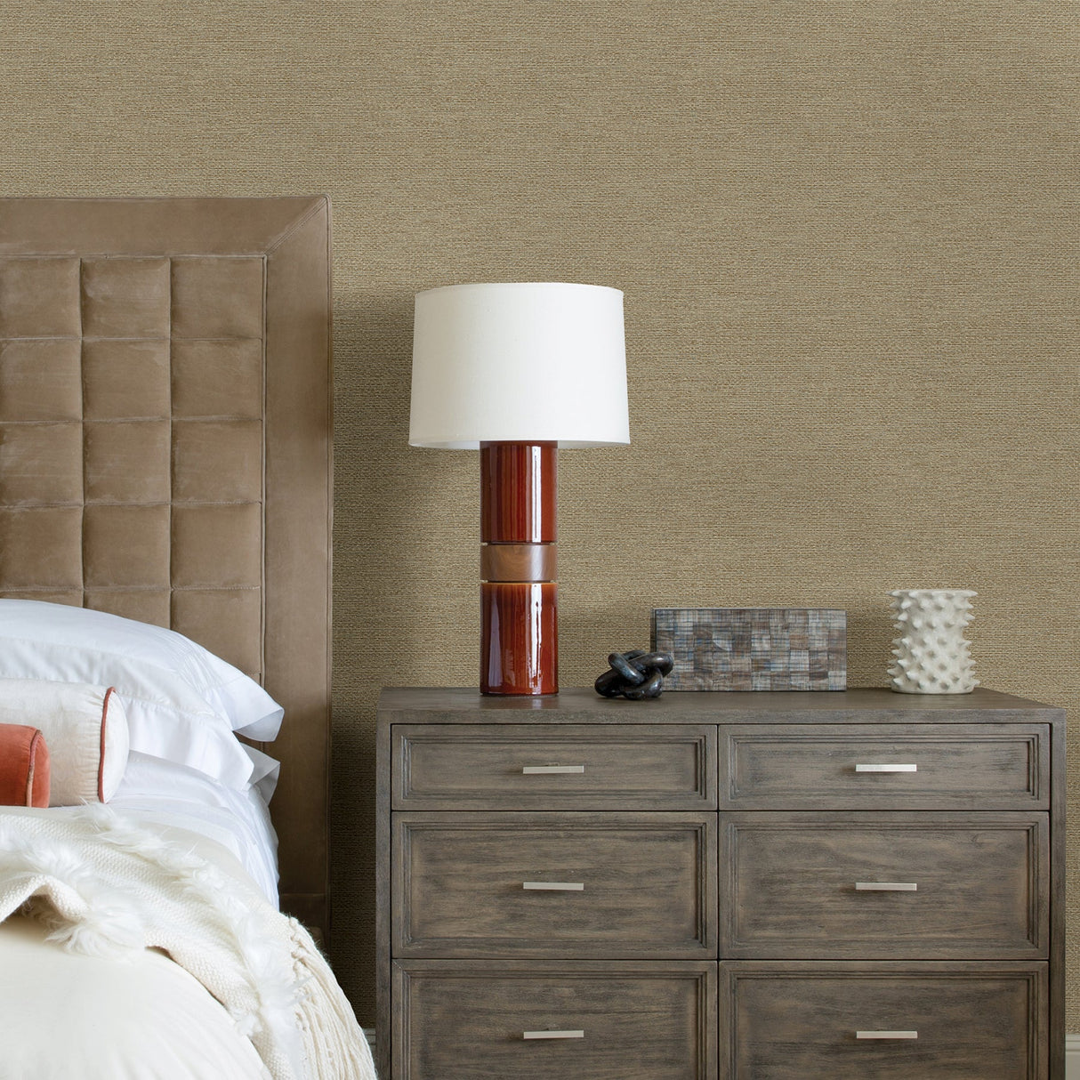 A-Street Prints 2971-86352 Jordan Gold Faux Tweed Wallpaper