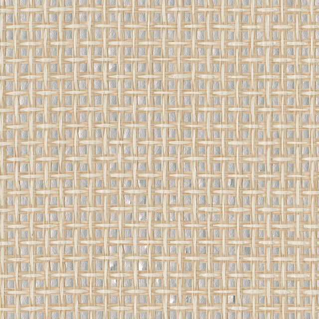 Eade’s Aki Silver Paper Weave Basketweave Grasscloth Wallpap