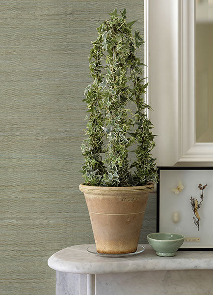 Eade’s Battan Mint Jute Grasscloth Wallpaper Mint