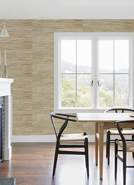 Eade’s Sogen Khaki Knotted Sea Grasscloth Wallpaper Khaki