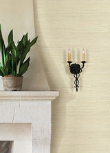Eade’s Battan Cream Jute Grasscloth Wallpaper Cream