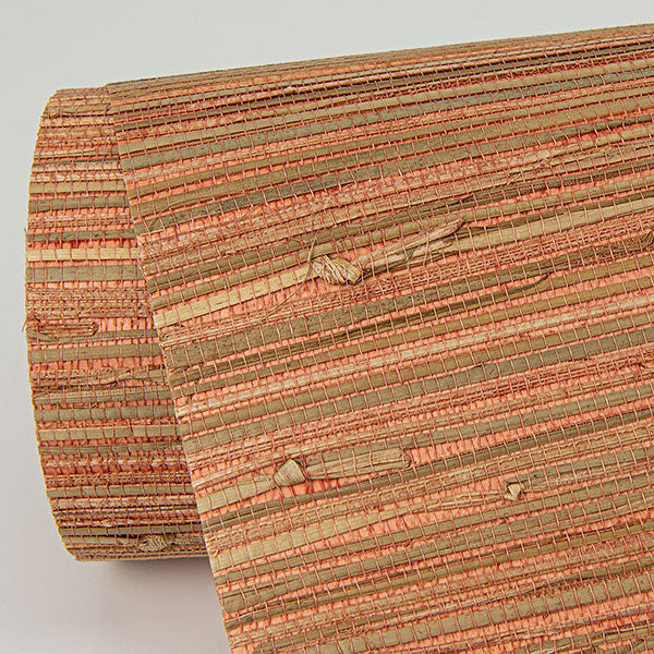 Eade’s Shuang Coral Handmade Grasscloth Wallpaper Coral