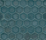 Eade’s Shunan Blue Wood Veneer Inlay Wallpaper Blue