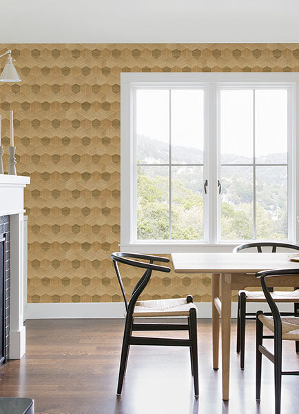 Eade’s Linzhi Copper Sisal Grasscloth Inlay Wallpaper Copper