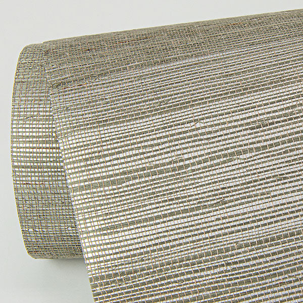 Eade’s Caihon Silver Sisal Grasscloth Wallpaper Silver
