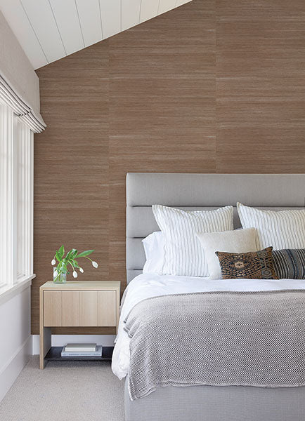 Eade’s Caihon Rust Sisal Grasscloth Wallpaper Rust