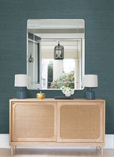 Eade’s Aiko Blue Sisal Grasscloth Wallpaper Blue