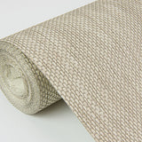 Eade’s Jia Taupe Paper Weave Grasscloth Wallpaper Taupe