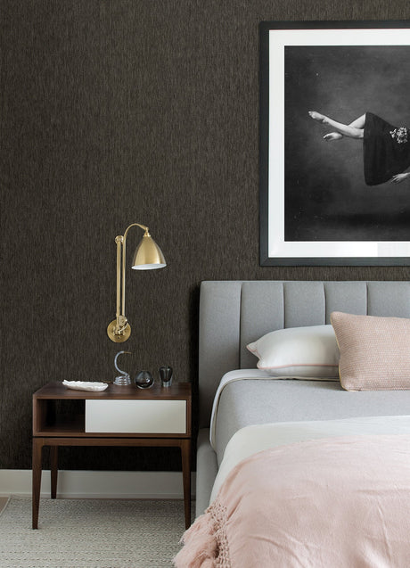 Eade’s Jia Charcoal Paper Weave Grasscloth Wallpaper Charcoa