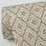Eade’s Hui Mauve Paper Weave Grasscloth Wallpaper Mauve