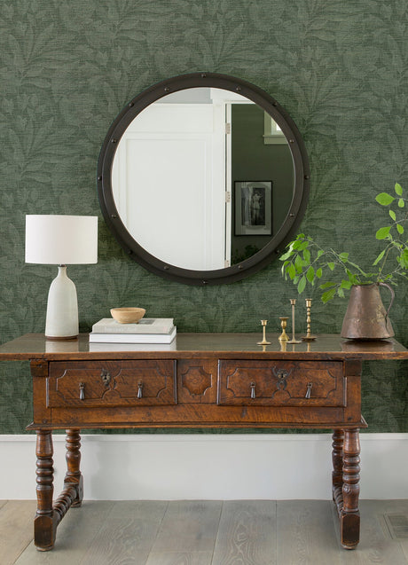 Eade’s Lei Green Leaf Wallpaper Green