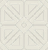 A-Street Prints 2973-87371 Voltaire Grey Beaded Geometric Wallpaper