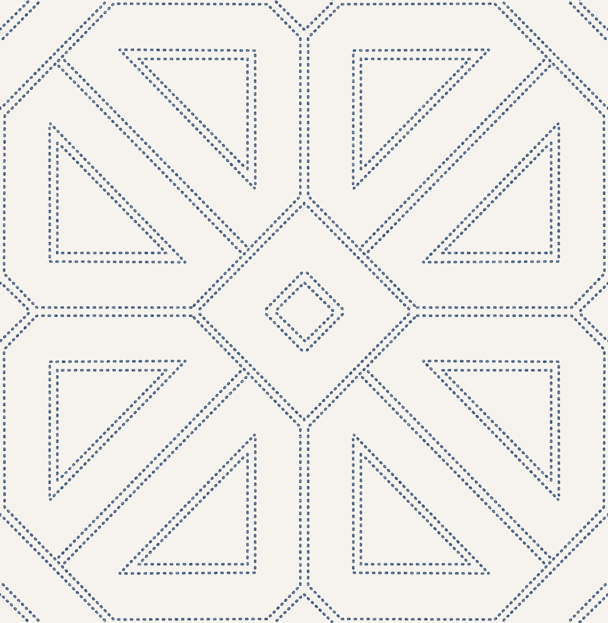 A-Street Prints 2973-87372 Voltaire Indigo Beaded Geometric Wallpaper