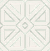 A-Street Prints 2973-87373 Voltaire Green Beaded Geometric Wallpaper