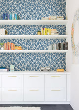 A-Street Prints 2973-90301 Electra Blue Leopard Spot String Wallpaper